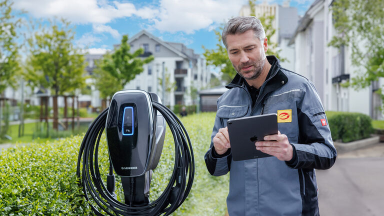 Imagebild mit Installateur