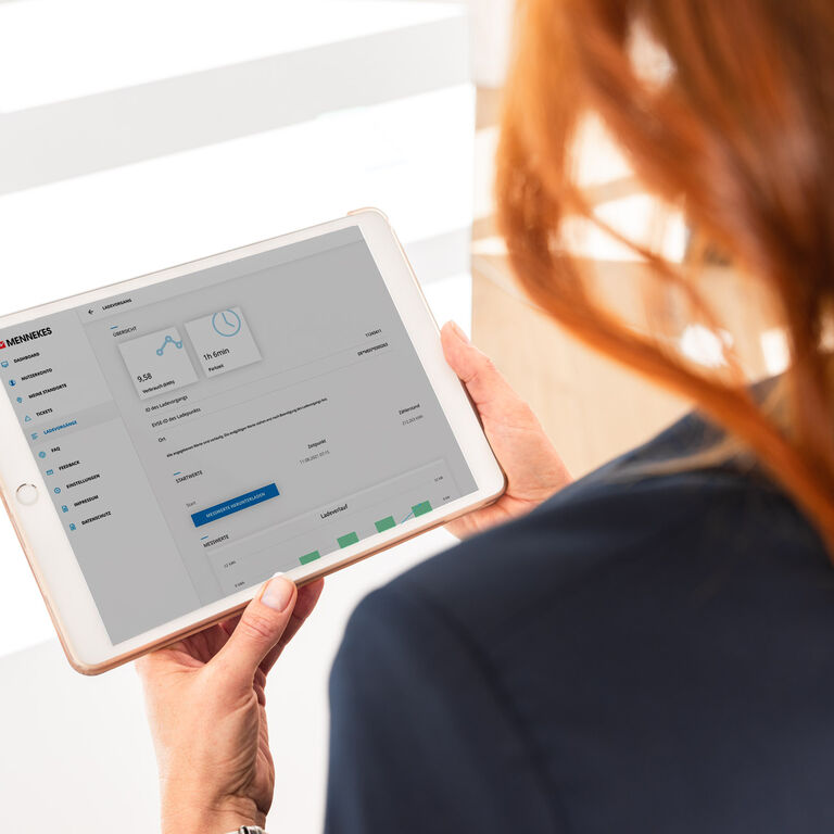 MENNEKES ativo Abrechnungssystem auf dem Tablet